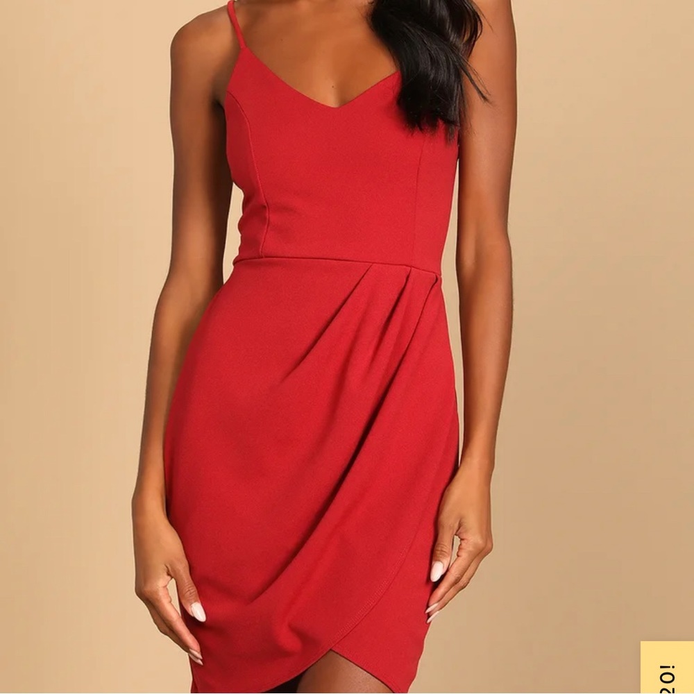 Rust red bodycon Lulus dress
